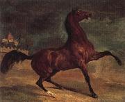 Alfred Dehodencq Horse in a landscape painting